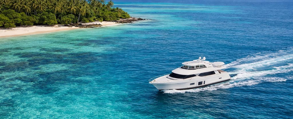 ocean alexander 85e at home in the Bahama Islands