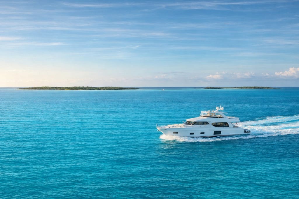 Ocean Alexander 70E value — 2018 model underway in the Bahamas